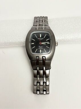 OMAX DBA061 Vintage Gunmetal Cushion Watch